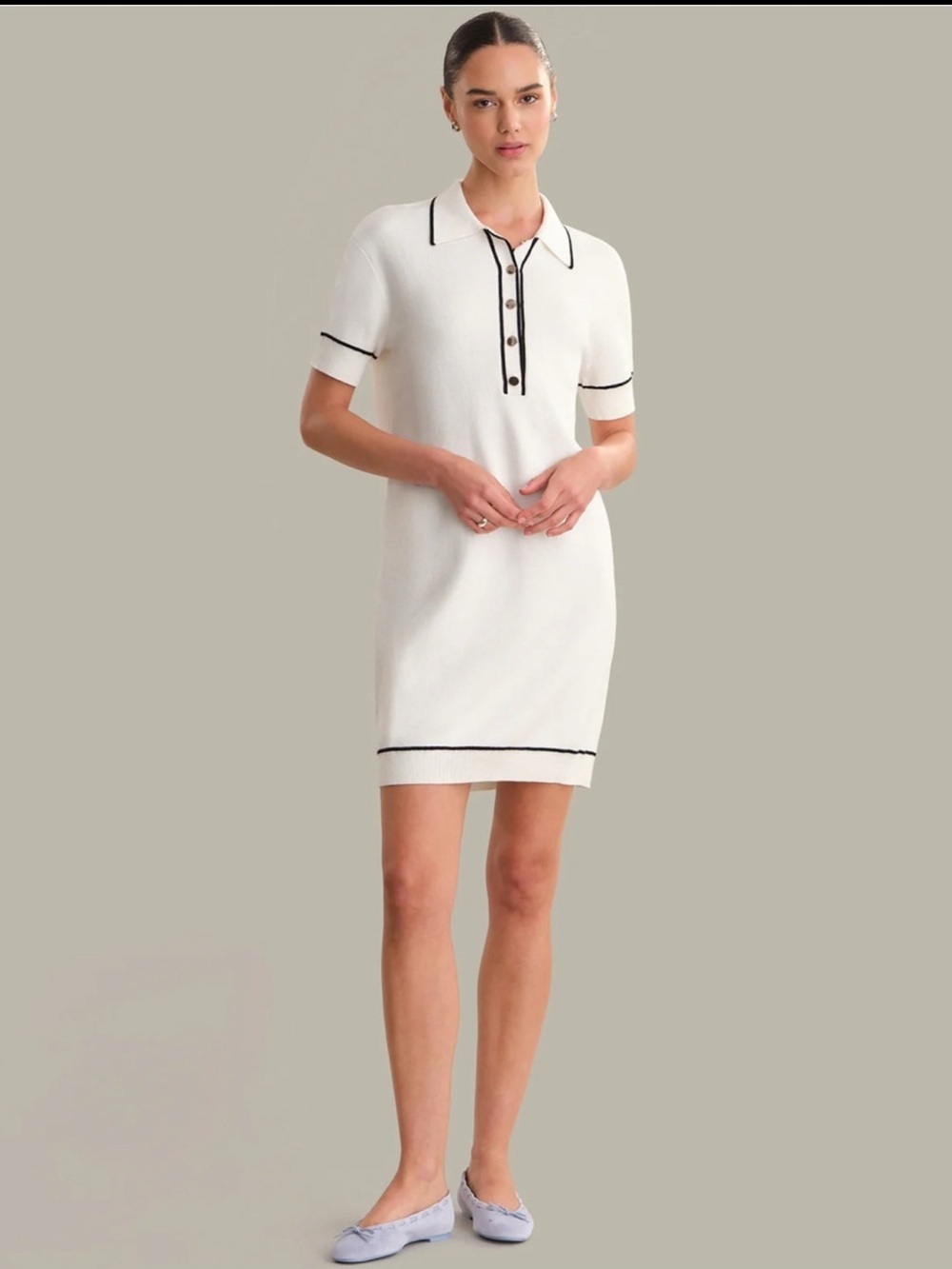 525 America RUBY: CONTRAST COTTON MINI DRESS size M nwot